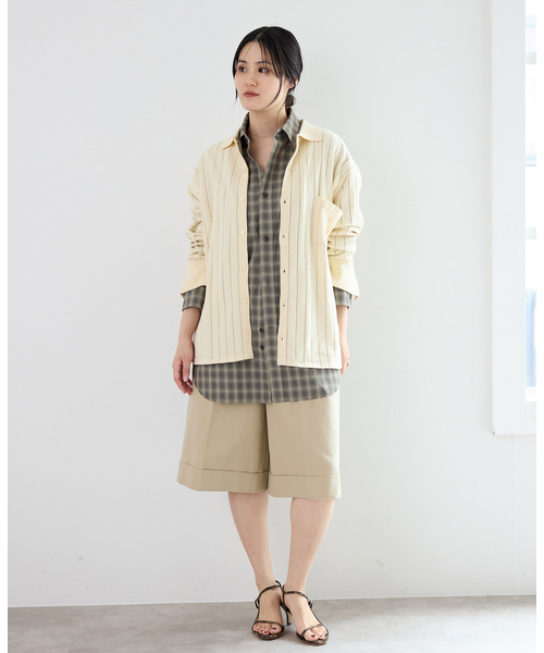 IENA（イエナ）の「WANDERUNG/ワンデルング cotton cashmere knit SH ニット WRKNN-005-01（ニット/セーター・レディース・アイボリー・FREE）」の9枚目の写真
