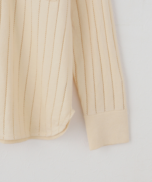 IENA（イエナ）の「WANDERUNG/ワンデルング cotton cashmere knit SH ニット WRKNN-005-01（ニット/セーター・レディース・アイボリー・FREE）」の17枚目の写真