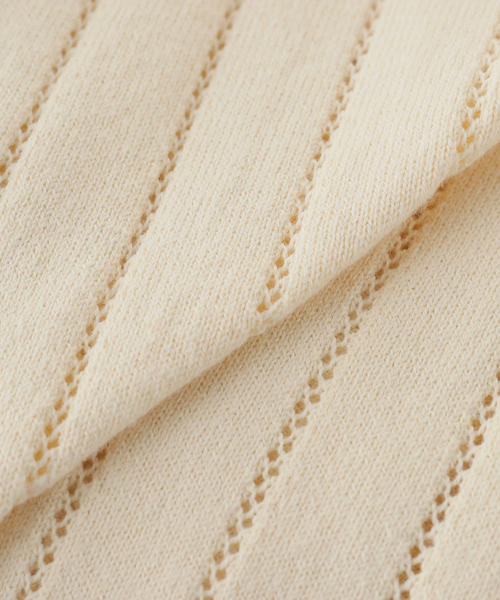 IENA（イエナ）の「WANDERUNG/ワンデルング cotton cashmere knit SH ニット WRKNN-005-01（ニット/セーター・レディース・アイボリー・FREE）」の21枚目の写真