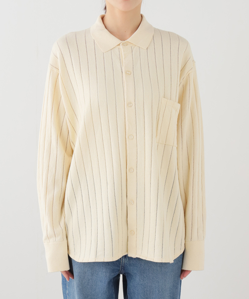 IENA（イエナ）の「WANDERUNG/ワンデルング cotton cashmere knit SH ニット WRKNN-005-01（ニット/セーター・レディース・アイボリー・FREE）」の22枚目の写真