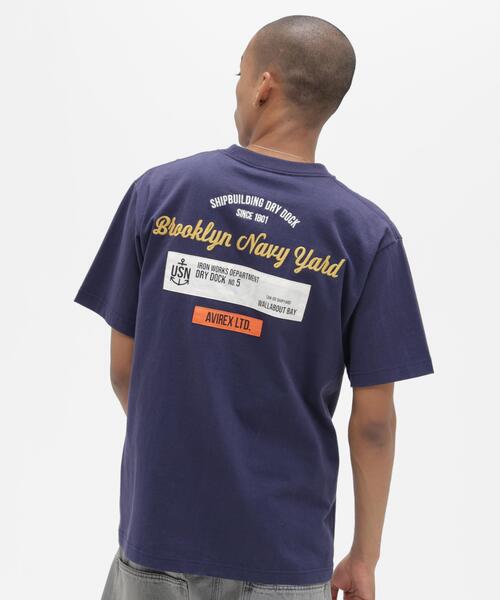 AVIREX(アヴィレックス)の「PATCHED S/S T-SHIRT "Brooklyn" / パッチド ショートスリーブ Tシャツ ”ブルックリン” / AVIREX / アヴィレックス(Tシャツ/カットソー・メンズ・ブラック/ホワイト/ネイビー/オレンジ・MEDIUM/LARGE/X-LARGE/XX-LARGE)」の4枚目の写真