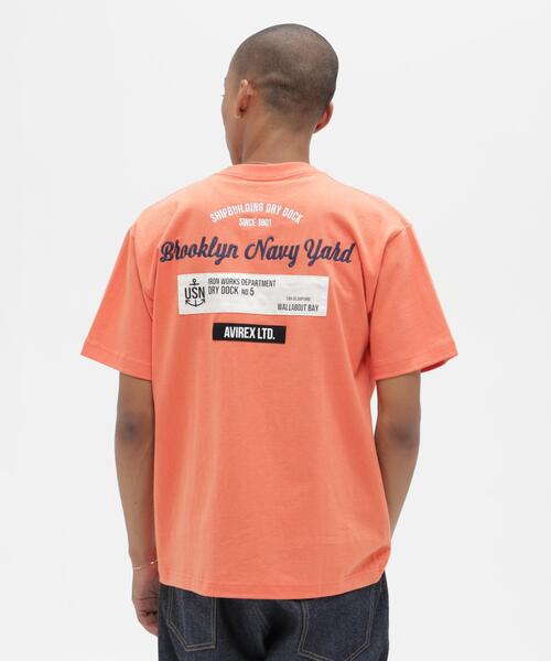 AVIREX(アヴィレックス)の「PATCHED S/S T-SHIRT "Brooklyn" / パッチド ショートスリーブ Tシャツ ”ブルックリン” / AVIREX / アヴィレックス(Tシャツ/カットソー・メンズ・ブラック/ホワイト/ネイビー/オレンジ・MEDIUM/LARGE/X-LARGE/XX-LARGE)」の1枚目の写真