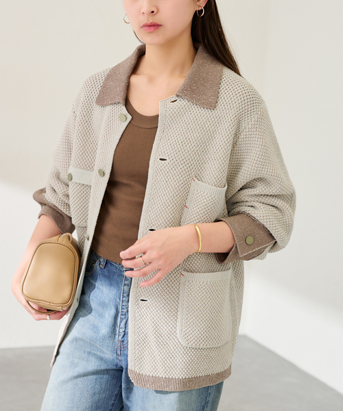 FRAMeWORK（フレームワーク）の「MEIAS KNIT カバーオール（カーディガン/ボレロ・レディース・アイボリー・FREE）」の9枚目の写真