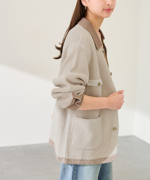 FRAMeWORK（フレームワーク）の「MEIAS KNIT カバーオール（カーディガン/ボレロ・レディース・アイボリー・FREE）」の22枚目の写真