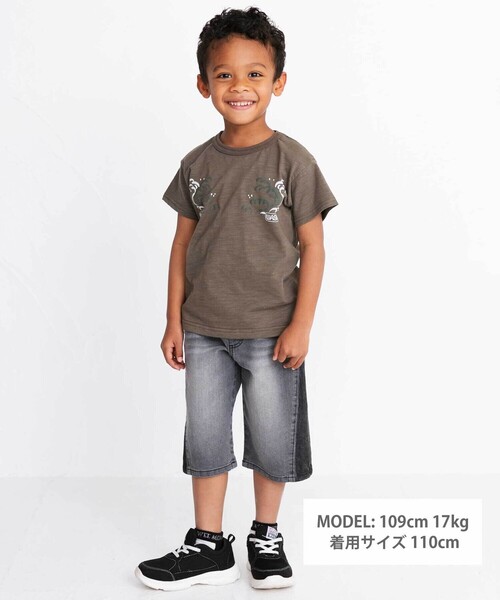 WASK（ワスク）の「アーカイブ日本地図スラブTシャツ（Tシャツ/カットソー・キッズ・レッド/グリーン・150cm/140cm/130cm/160cm）」の3枚目の写真