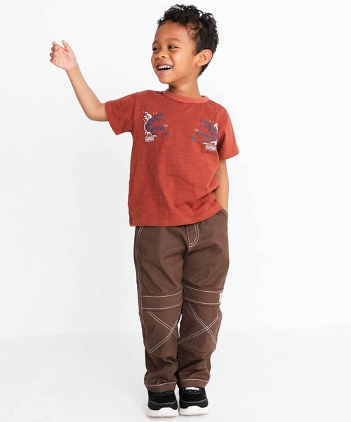 WASK（ワスク）の「アーカイブ日本地図スラブTシャツ（Tシャツ/カットソー・キッズ・レッド/グリーン・150cm/140cm/130cm/160cm）」の5枚目の写真