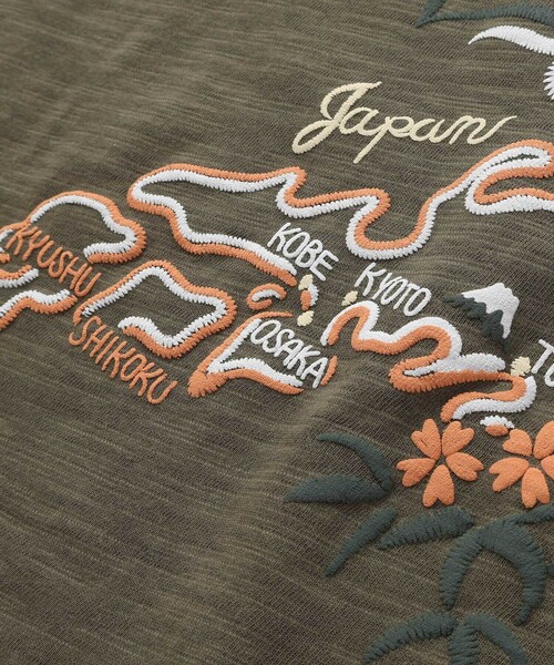 WASK（ワスク）の「アーカイブ日本地図スラブTシャツ（Tシャツ/カットソー・キッズ・レッド/グリーン・150cm/140cm/130cm/160cm）」の17枚目の写真