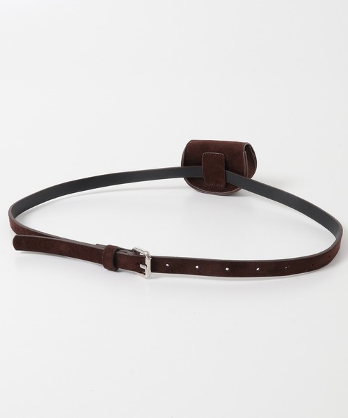 KBF（ケイビーエフ）の「ミニポーチベルト（ベルト・レディース・ライトグレー/ブラウン・ONE）」の17枚目の写真