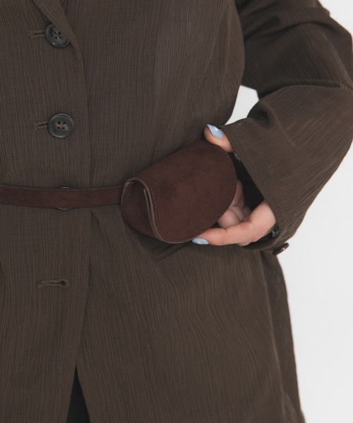 KBF（ケイビーエフ）の「ミニポーチベルト（ベルト・レディース・ライトグレー/ブラウン・ONE）」の7枚目の写真