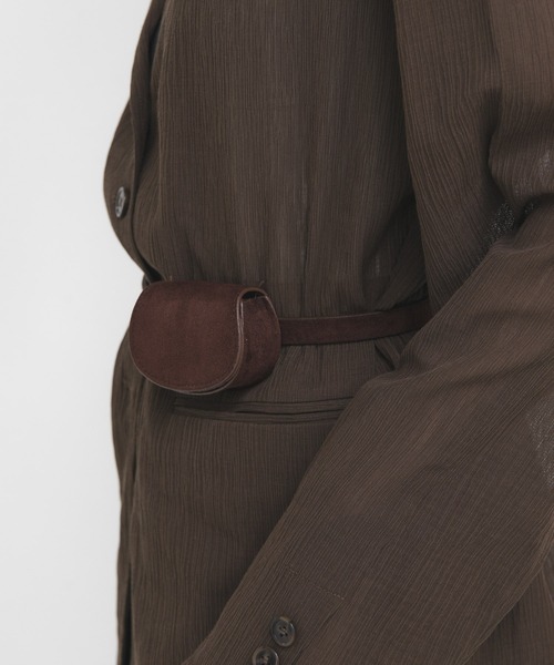 KBF（ケイビーエフ）の「ミニポーチベルト（ベルト・レディース・ライトグレー/ブラウン・ONE）」の8枚目の写真