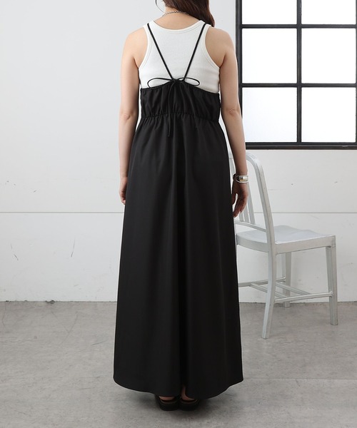 COLONY 2139(コロニートゥーワンスリーナイン)の「異素材ドッキングキャミワンピース(ワンピース・レディース・ブラウン/ブラック・FREE)」の20枚目の写真