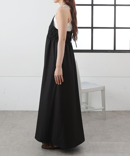 COLONY 2139(コロニートゥーワンスリーナイン)の「異素材ドッキングキャミワンピース(ワンピース・レディース・ブラウン/ブラック・FREE)」の21枚目の写真