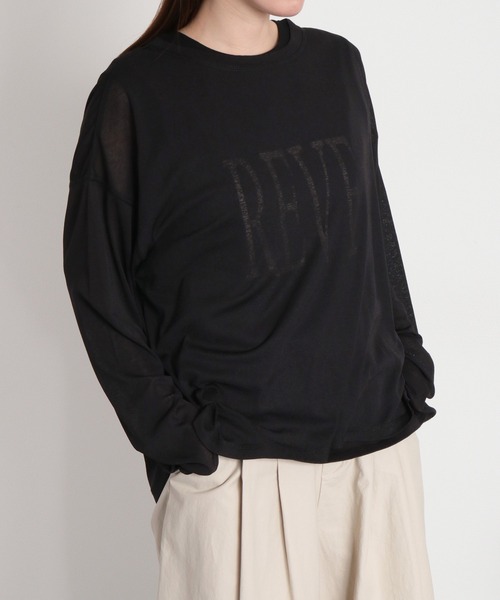 cepo（セポ）の「梨地織り シアーロングスリーブTee（Tシャツ/カットソー・レディース・ブラック/オフホワイト/グレー/ミント・M）」の16枚目の写真