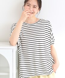 SHOO・LA・RUE | 【ひんやり/UV/S-LL】後ろ姿も涼しげに ひやとろドルマンTシャツ(Tシャツ/カットソー)
