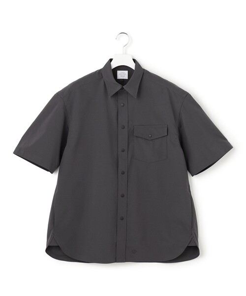 J.PRESS YORK STREET(ジェイプレスヨークストリート)の「【UNISEX】リップストップ半袖シャツ(シャツ/ブラウス・メンズ・ベージュ系/カーキ系/グレー系・SMALL/MEDIUM/LARGE)」の1枚目の写真