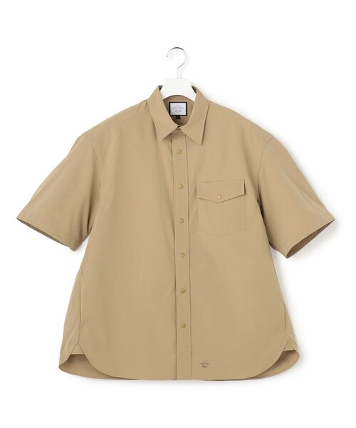 J.PRESS YORK STREET(ジェイプレスヨークストリート)の「【UNISEX】リップストップ半袖シャツ(シャツ/ブラウス・メンズ・ベージュ系/カーキ系/グレー系・SMALL/MEDIUM/LARGE)」の2枚目の写真