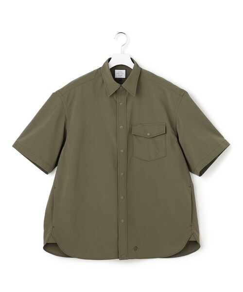 J.PRESS YORK STREET(ジェイプレスヨークストリート)の「【UNISEX】リップストップ半袖シャツ(シャツ/ブラウス・メンズ・ベージュ系/カーキ系/グレー系・SMALL/MEDIUM/LARGE)」の3枚目の写真