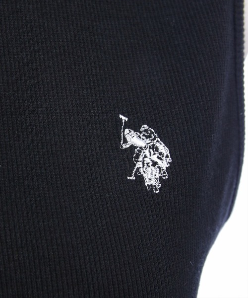 U.S. POLO ASSN.（ユーエスポロアッスン）の「【U.S. POLO ASSN.】clear 別注 布帛切替ノースリーブロングワンピース（ワンピース・レディース・ブラック/ネイビー・F）」の7枚目の写真