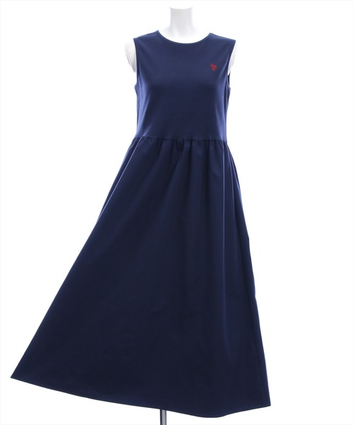 U.S. POLO ASSN.（ユーエスポロアッスン）の「【U.S. POLO ASSN.】clear 別注 布帛切替ノースリーブロングワンピース（ワンピース・レディース・ブラック/ネイビー・F）」の17枚目の写真