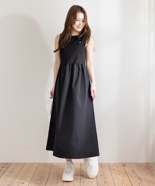 U.S. POLO ASSN.(ユーエスポロアッスン)の「【U.S. POLO ASSN.】clear 別注 布帛切替ノースリーブロングワンピース(ワンピース・レディース・ブラック/ネイビー・F)」の22枚目の写真