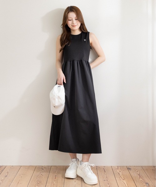 U.S. POLO ASSN.(ユーエスポロアッスン)の「【U.S. POLO ASSN.】clear 別注 布帛切替ノースリーブロングワンピース(ワンピース・レディース・ブラック/ネイビー・F)」の21枚目の写真