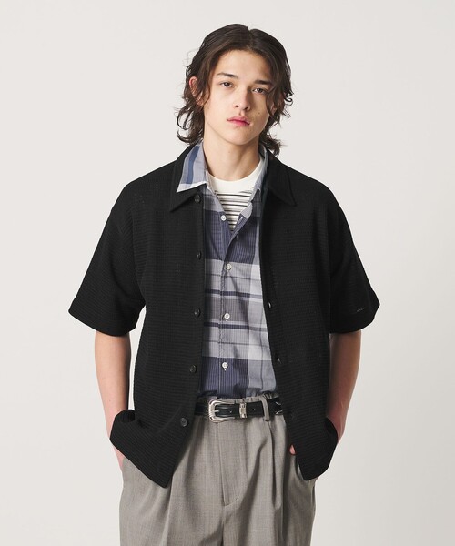 BEAUTY&YOUTH UNITED ARROWS - the open product ニットボレロ セール】パナマ ニット シャツ ウォッシャブル（カーディガン/ボレロ
