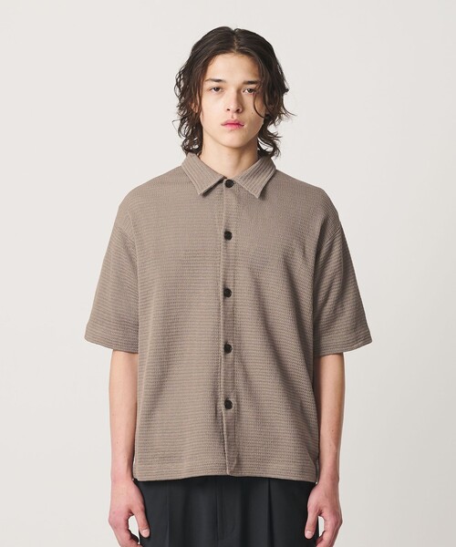 BEAUTY&YOUTH UNITED ARROWS（ビューティーアンドユースユナイテッドアローズ）の「パナマ ニット シャツ ウォッシャブル（カーディガン/ボレロ・メンズ・ベージュ/ブラック・L/M/XL/S）」の19枚目の写真