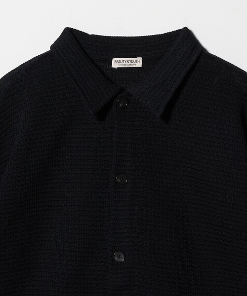 BEAUTY&YOUTH UNITED ARROWS（ビューティーアンドユースユナイテッドアローズ）の「パナマ ニット シャツ ウォッシャブル（カーディガン/ボレロ・メンズ・ベージュ/ブラック・L/M/XL/S）」の8枚目の写真