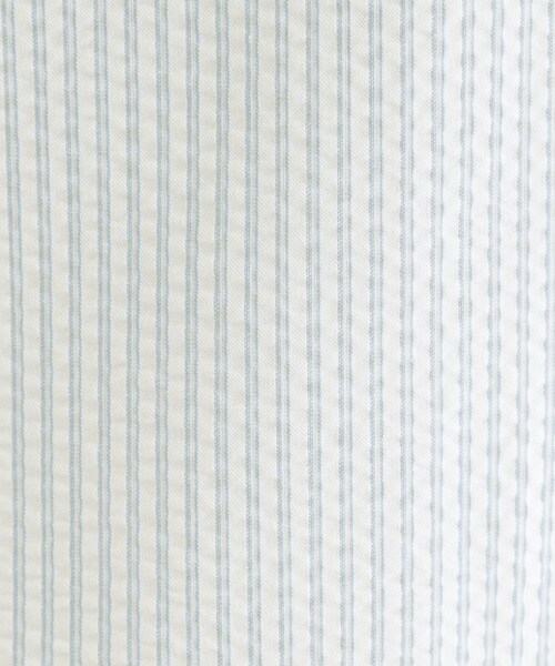 SHOO・LA・RUE(シューラルー)の「【洗濯機可/S-LL/体型カバー】大人カジュアルスタイルに フード付きストライプシャツ(シャツ/ブラウス・レディース・サックスブルー系2/ブラック系2/ホワイト系5・01/03/02/04)」の15枚目の写真