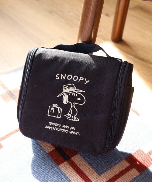 SNOOPY(スヌーピー)の「SNOOPY 吊り下げポーチ トラベル(トラベルグッズ・レディース・ダークグレー/ネイビー/ベージュ・FREE)」の3枚目の写真