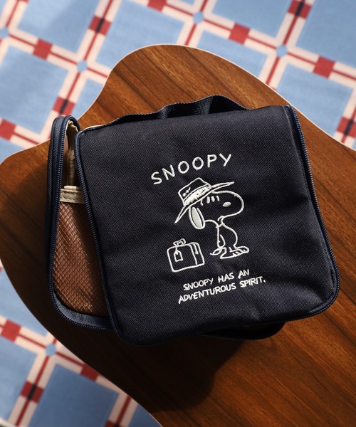SNOOPY(スヌーピー)の「SNOOPY 吊り下げポーチ トラベル(トラベルグッズ・レディース・ダークグレー/ネイビー/ベージュ・FREE)」の6枚目の写真