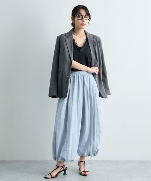 Futier land（フューティアランド）の「ドロスト付きカーゴパンツ（カーゴパンツ・レディース・ブルー/ネイビー/ホワイト・LARGE/MEDIUM）」の3枚目の写真
