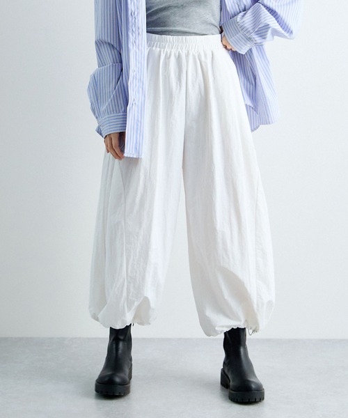Futier land（フューティアランド）の「ドロスト付きカーゴパンツ（カーゴパンツ・レディース・ブルー/ネイビー/ホワイト・LARGE/MEDIUM）」の4枚目の写真