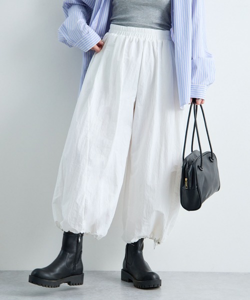 Futier land（フューティアランド）の「ドロスト付きカーゴパンツ（カーゴパンツ・レディース・ブルー/ネイビー/ホワイト・LARGE/MEDIUM）」の6枚目の写真