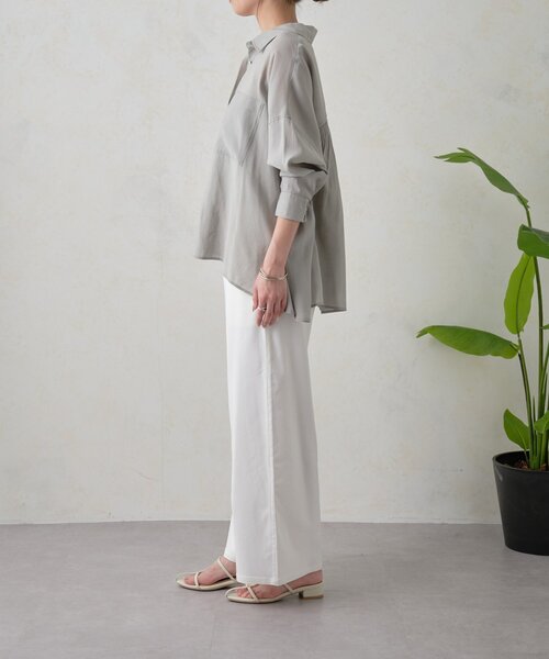 Jena espace merveilleux(ジェナ エスパスメルヴェイユ)の「ストレッチワイドストレートパンツ(その他パンツ・レディース・グレー/オフホワイト/ブラック・FREE)」の13枚目の写真