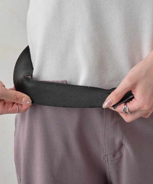 Jena espace merveilleux(ジェナ エスパスメルヴェイユ)の「ストレッチワイドストレートパンツ(その他パンツ・レディース・グレー/オフホワイト/ブラック・FREE)」の9枚目の写真