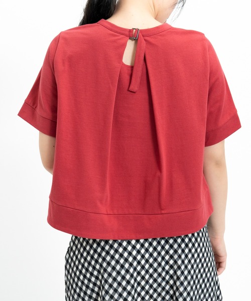 STRAWBERRY-FIELDS(ストロベリーフィールズ)の「ソフト天竺_バックシャンTシャツ(Tシャツ/カットソー・レディース・ブラック/イエロー/ホワイト/ブルー/グレー/ピンク系その他/ローズ・2)」の7枚目の写真