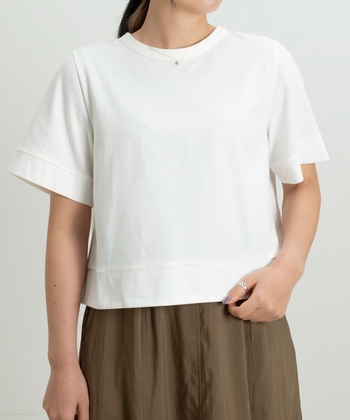 STRAWBERRY-FIELDS(ストロベリーフィールズ)の「ソフト天竺_バックシャンTシャツ(Tシャツ/カットソー・レディース・ブラック/イエロー/ホワイト/ブルー/グレー/ピンク系その他/ローズ・2)」の1枚目の写真