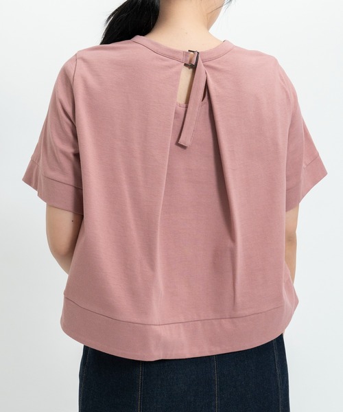 STRAWBERRY-FIELDS(ストロベリーフィールズ)の「ソフト天竺_バックシャンTシャツ(Tシャツ/カットソー・レディース・ブラック/イエロー/ホワイト/ブルー/グレー/ピンク系その他/ローズ・2)」の12枚目の写真