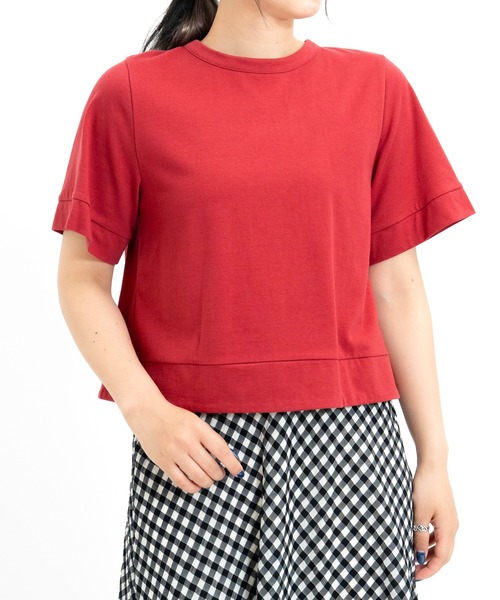 STRAWBERRY-FIELDS(ストロベリーフィールズ)の「ソフト天竺_バックシャンTシャツ(Tシャツ/カットソー・レディース・ブラック/イエロー/ホワイト/ブルー/グレー/ピンク系その他/ローズ・2)」の10枚目の写真