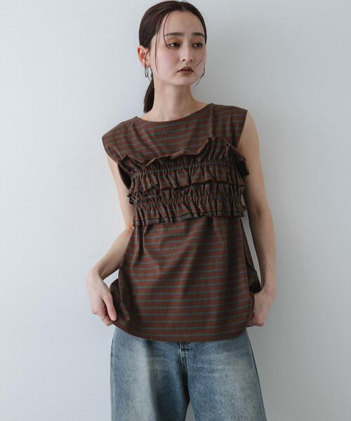SENSE OF PLACE by URBAN RESEARCH(センスオブプレイスバイアーバンリサーチ)の「ボーダーカットビスチェセット(Tシャツ/カットソー・レディース・ブラック系その他/ブラウン系その他/ホワイト系その他・ONE)」の17枚目の写真