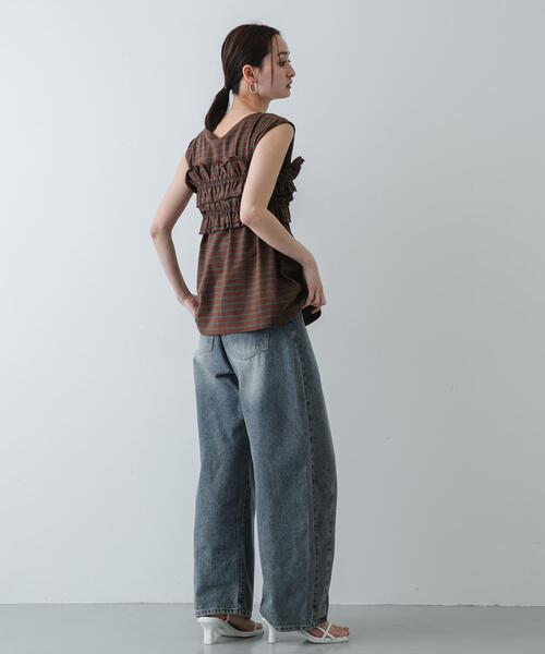 SENSE OF PLACE by URBAN RESEARCH(センスオブプレイスバイアーバンリサーチ)の「ボーダーカットビスチェセット(Tシャツ/カットソー・レディース・ブラック系その他/ブラウン系その他/ホワイト系その他・ONE)」の22枚目の写真