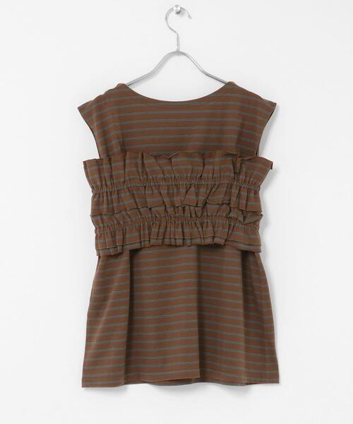 SENSE OF PLACE by URBAN RESEARCH(センスオブプレイスバイアーバンリサーチ)の「ボーダーカットビスチェセット(Tシャツ/カットソー・レディース・ブラック系その他/ブラウン系その他/ホワイト系その他・ONE)」の4枚目の写真