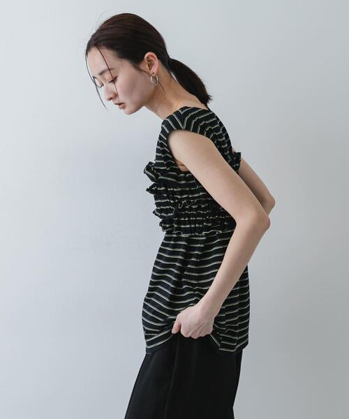 SENSE OF PLACE by URBAN RESEARCH(センスオブプレイスバイアーバンリサーチ)の「ボーダーカットビスチェセット(Tシャツ/カットソー・レディース・ブラック系その他/ブラウン系その他/ホワイト系その他・ONE)」の8枚目の写真