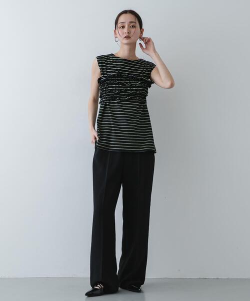 SENSE OF PLACE by URBAN RESEARCH(センスオブプレイスバイアーバンリサーチ)の「ボーダーカットビスチェセット(Tシャツ/カットソー・レディース・ブラック系その他/ブラウン系その他/ホワイト系その他・ONE)」の10枚目の写真