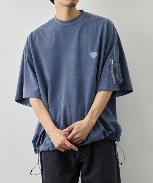 is-ness(イズネス)の「【is-ness】Arm Pocket Balloon T-Shirt(Tシャツ/カットソー・メンズ・グリーン/ダークグレー/ブルー/ブラック・L/M)」の5枚目の写真