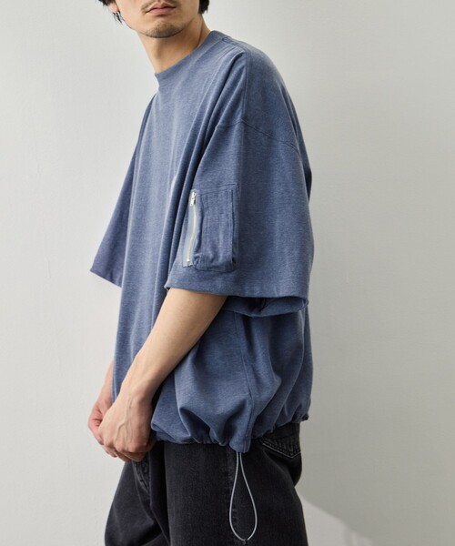 is-ness(イズネス)の「【is-ness】Arm Pocket Balloon T-Shirt(Tシャツ/カットソー・メンズ・グリーン/ダークグレー/ブルー/ブラック・L/M)」の9枚目の写真