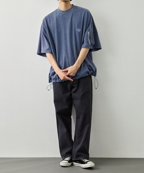 is-ness(イズネス)の「【is-ness】Arm Pocket Balloon T-Shirt(Tシャツ/カットソー・メンズ・グリーン/ダークグレー/ブルー/ブラック・L/M)」の10枚目の写真