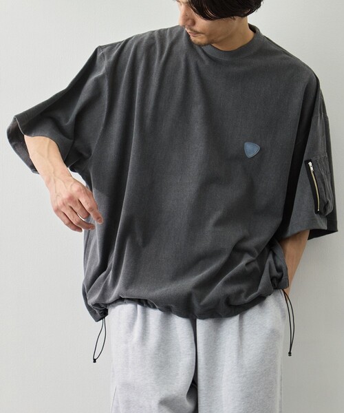 is-ness(イズネス)の「【is-ness】Arm Pocket Balloon T-Shirt(Tシャツ/カットソー・メンズ・グリーン/ダークグレー/ブルー/ブラック・L/M)」の14枚目の写真