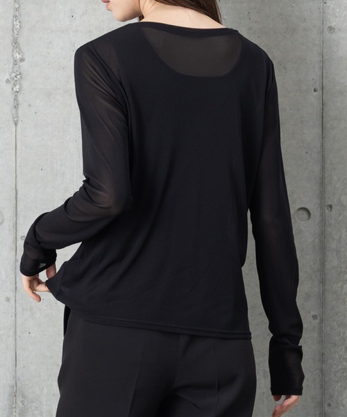 MAISONCOMFY (メゾンコンフィ)の「【ほんのり透け感のあるシアーカットソー】1枚でもレイヤードでも「サマ」になる優秀アイテム(Tシャツ/カットソー・レディース・ブラック/サックスブルー/ホワイト・FREE)」の19枚目の写真